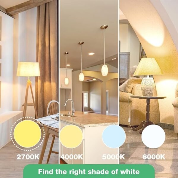 A19 LED Light Bulbs, 60 Watt Equivalent LED Bulbs, Soft White 2700K, 800 Lumens, E26 Standard Base, Non-Dimmable, 8.5W Warm White LED Bulbs for Bedroom Living Room, 3 Pack - Image 6